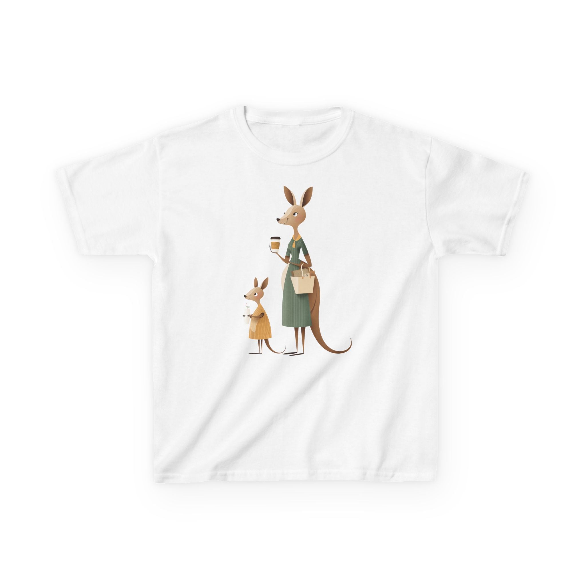 Retro Kangaroo Mum & Baby Kids Tee