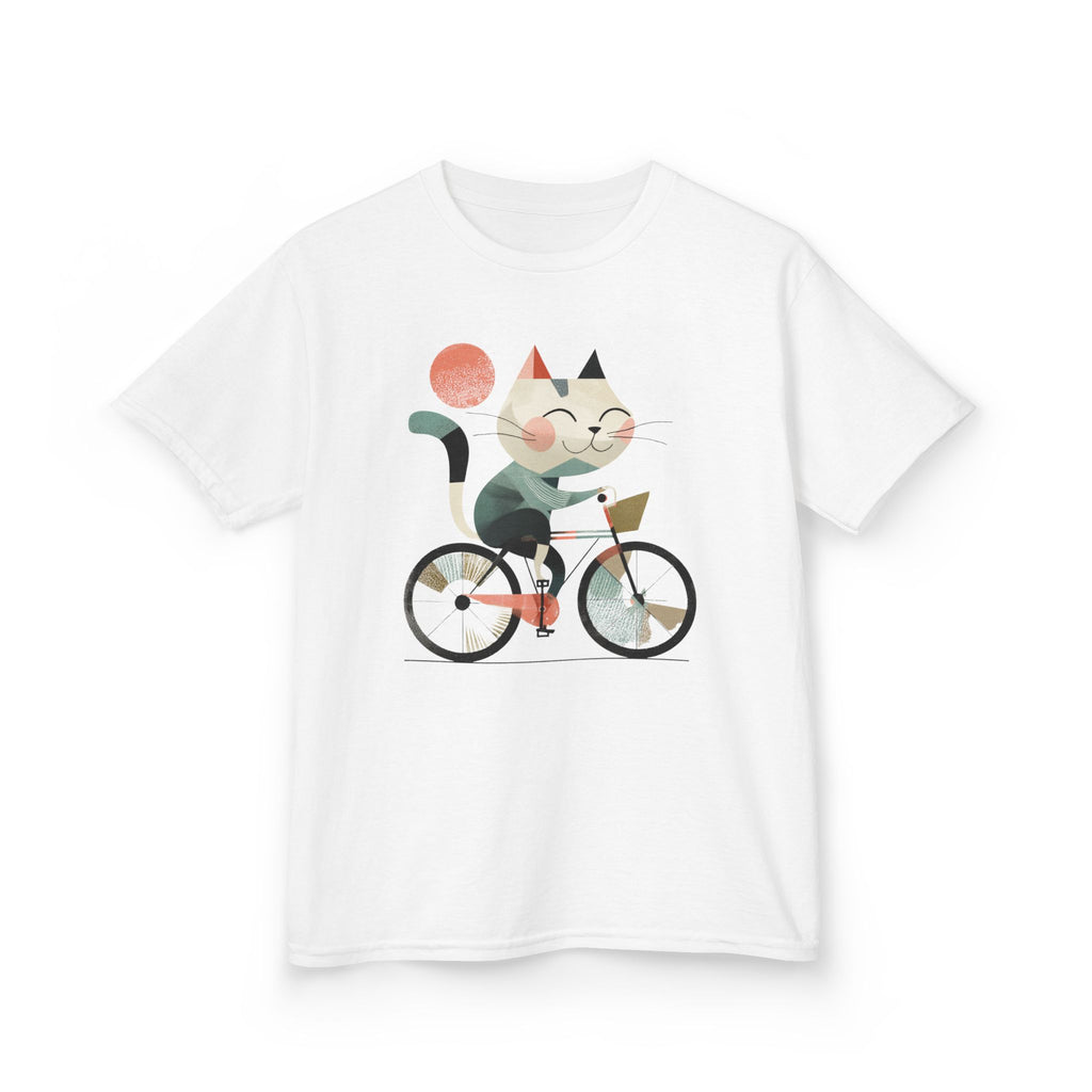 Retro Cycling Cat Kids Tee