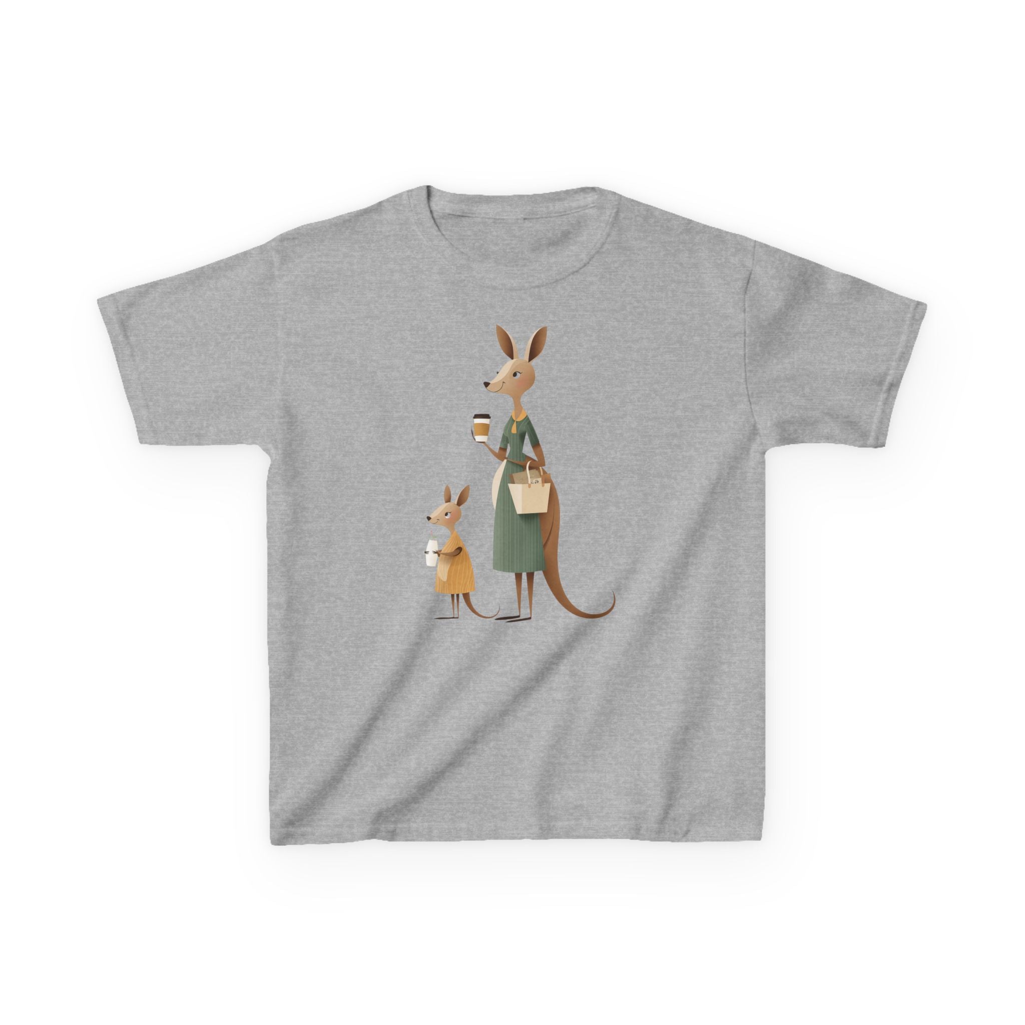 Retro Kangaroo Mum & Baby Kids Tee