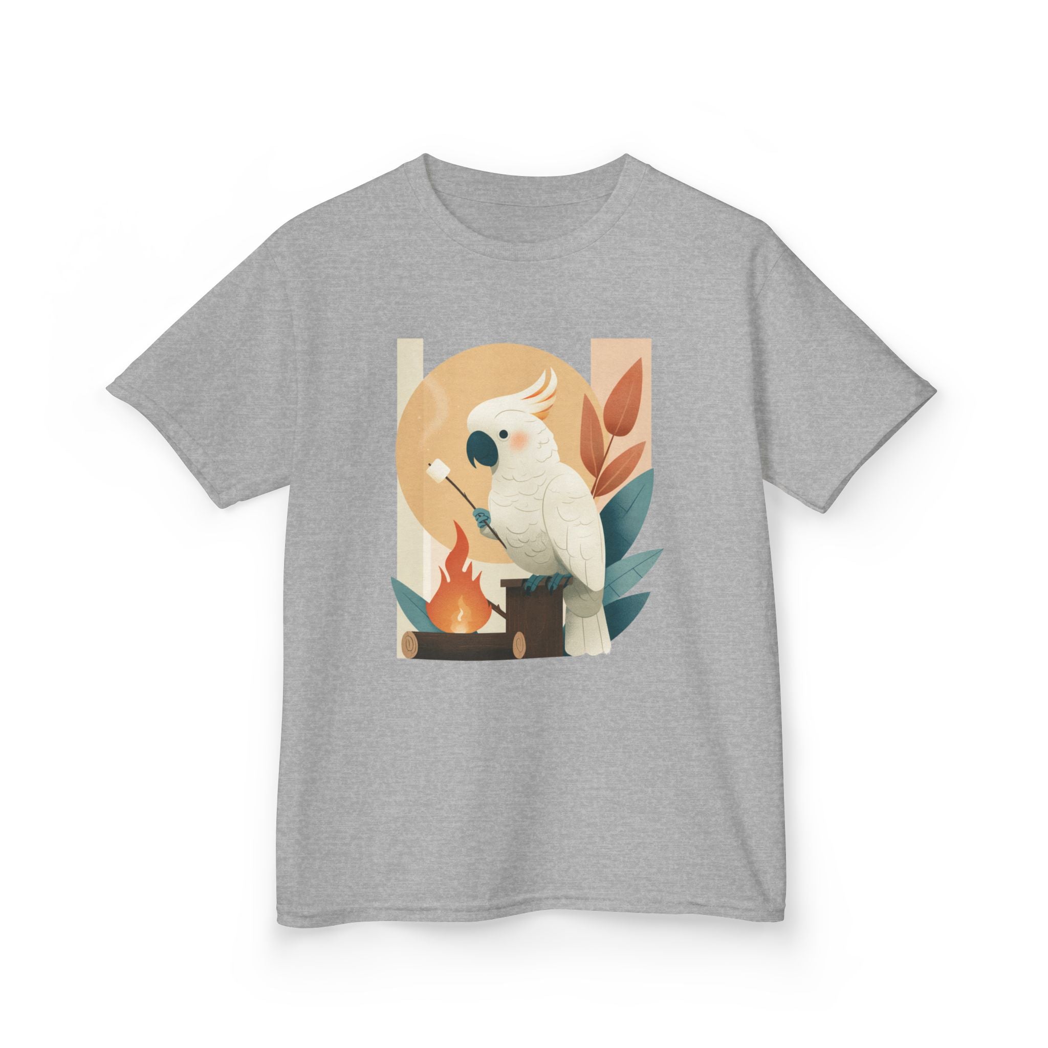 Retro White Cockatoo Kids Tee