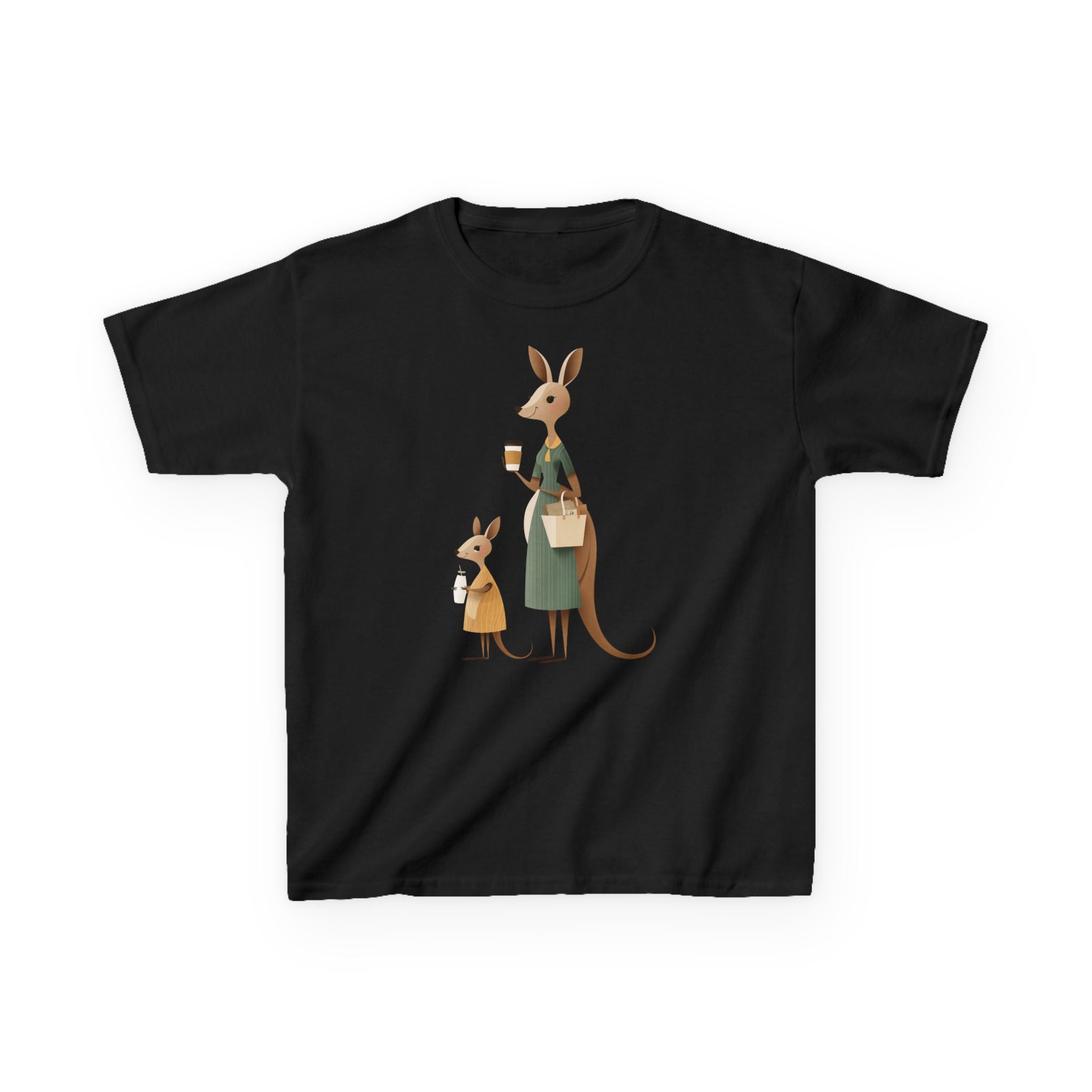 Retro Kangaroo Mum & Baby Kids Tee