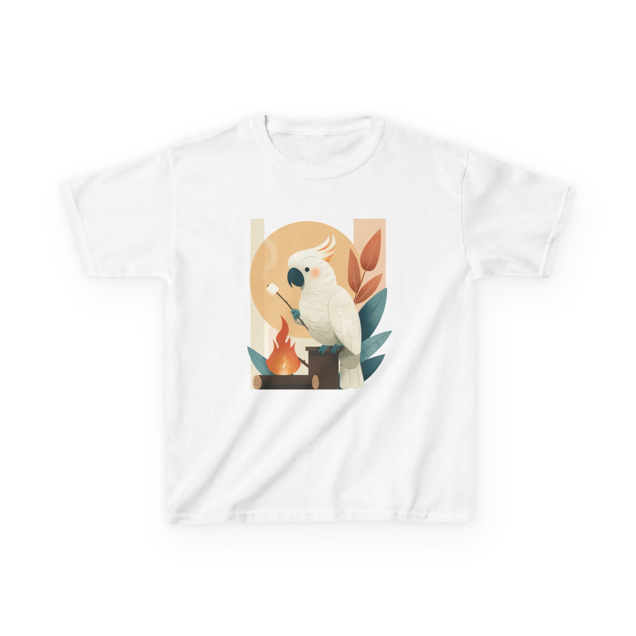 Retro White Cockatoo Kids Tee