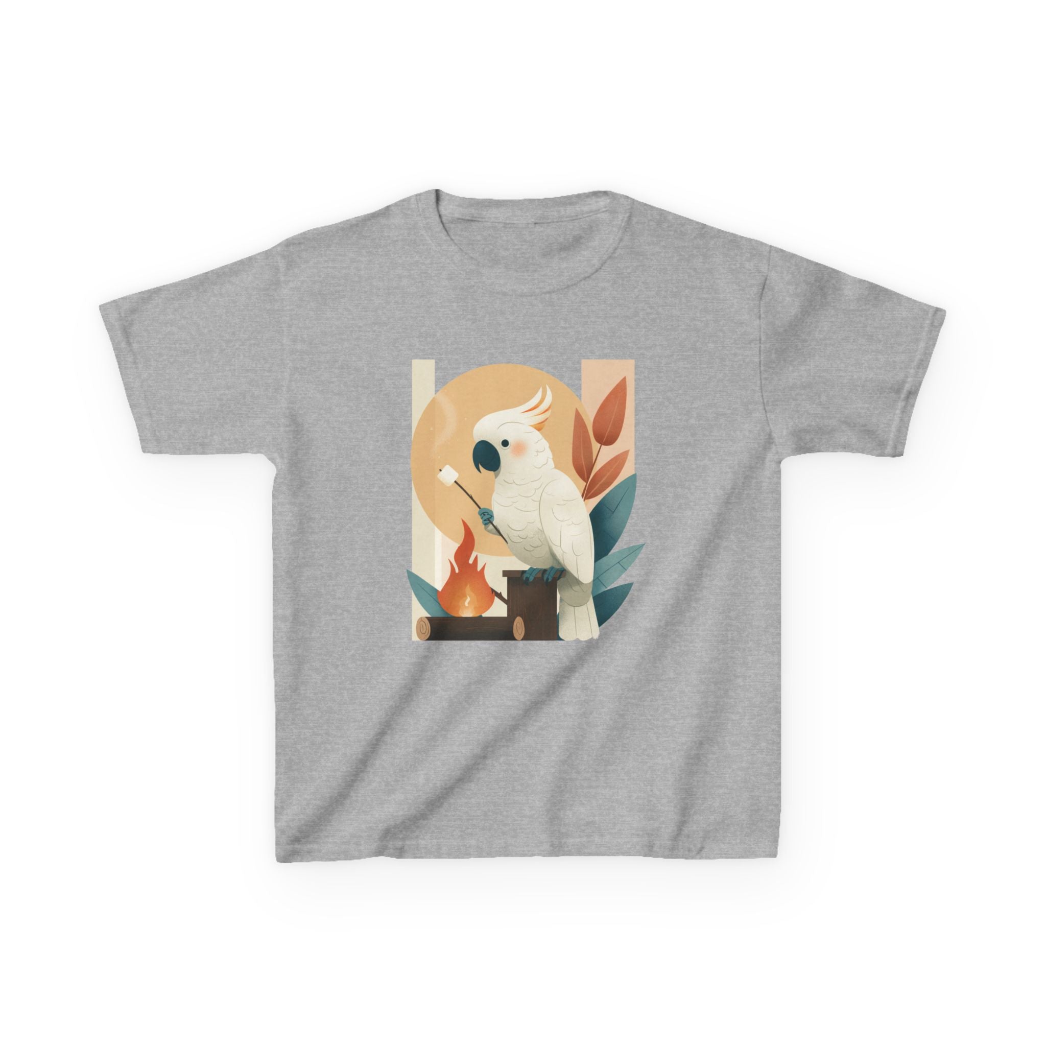 Retro White Cockatoo Kids Tee