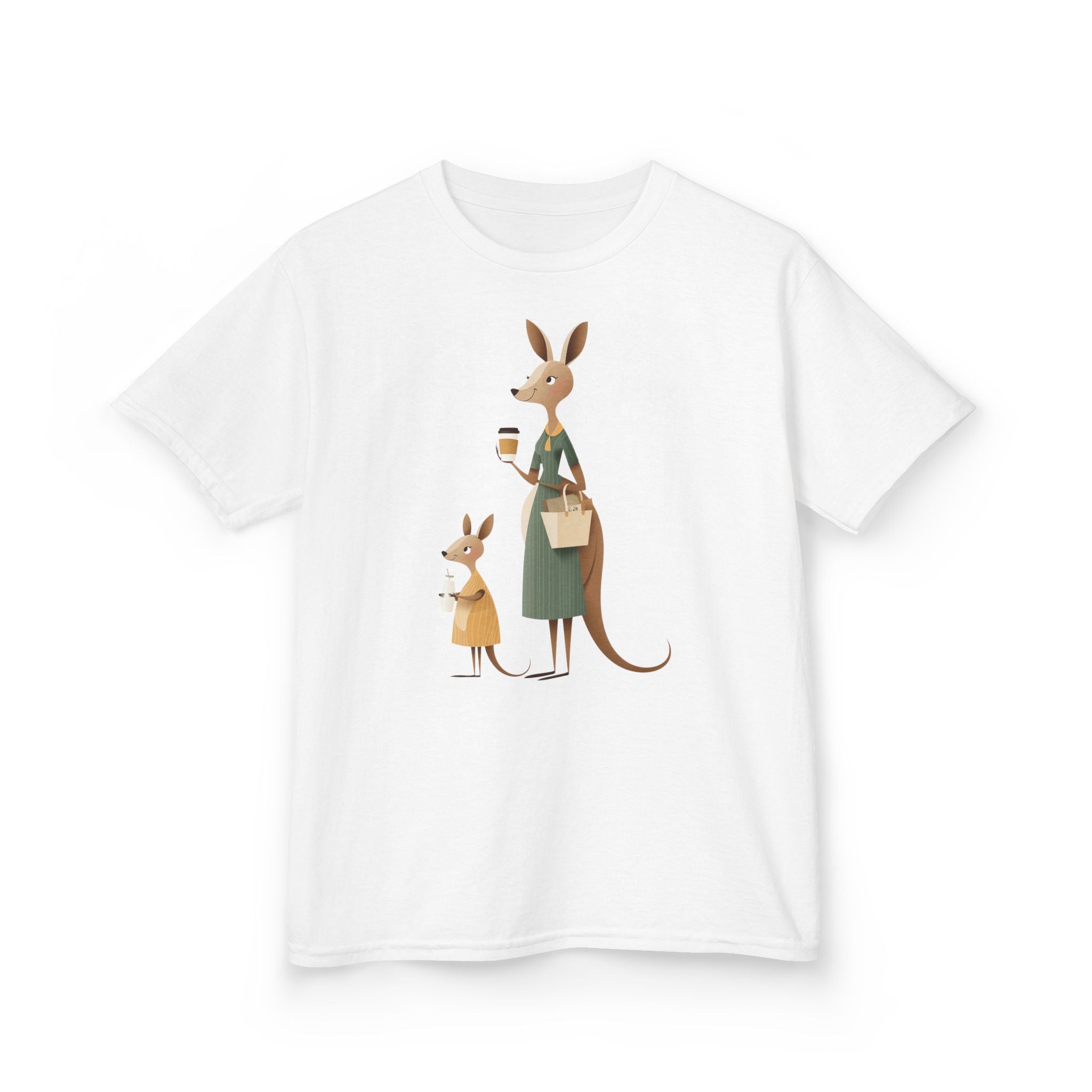 Retro Kangaroo Mum & Baby Kids Tee